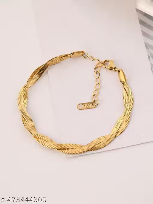 Golden Heart & Charm Bracelet