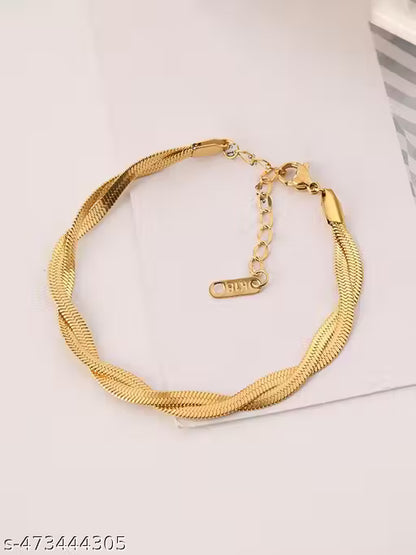 Golden Heart & Charm Bracelet