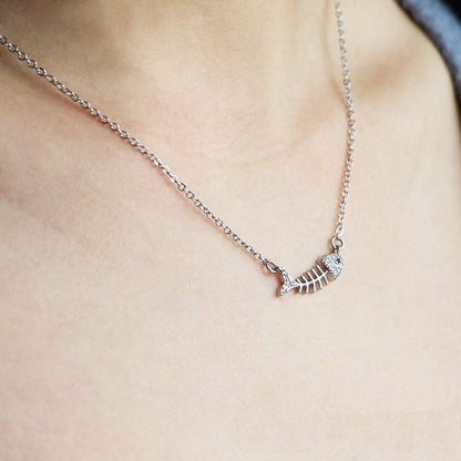 Fish Bones Shape Necklace