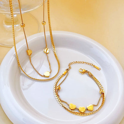 Double Layer Heart Necklace