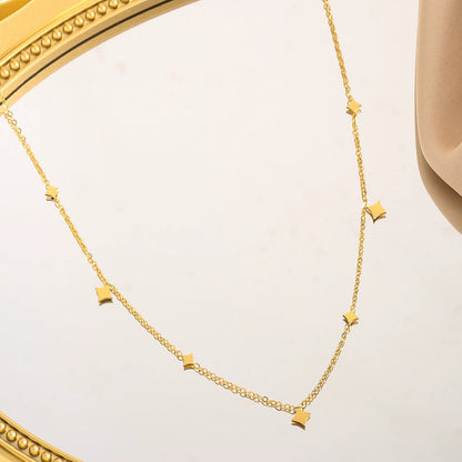 Minimal Star Drops Chain Necklace