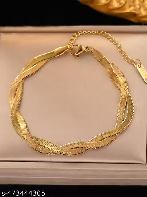 Golden Heart & Charm Bracelet