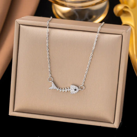 Fish Bones Shape Necklace