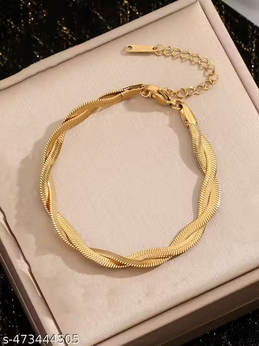 Golden Heart & Charm Bracelet