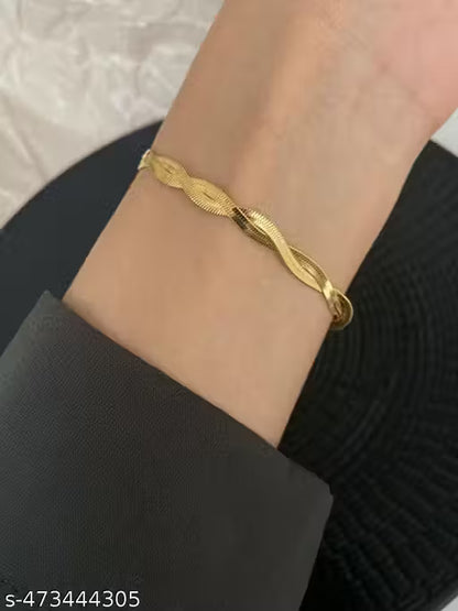 Golden Heart & Charm Bracelet